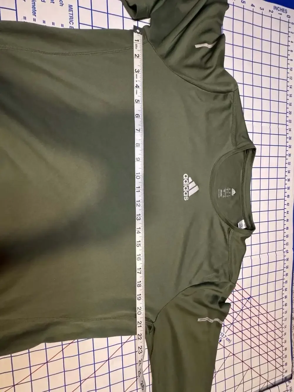 Adidas Climalite Olive Green Long Sleeve Athletic Shirt Size Large